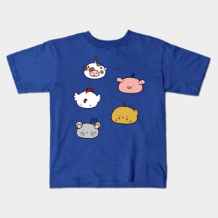 Farm Animal Blobs Kids T-Shirt